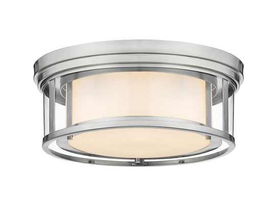 Z-Lite Willow 3 Light Flush Mount in Brushed Nickel 426F16-BN