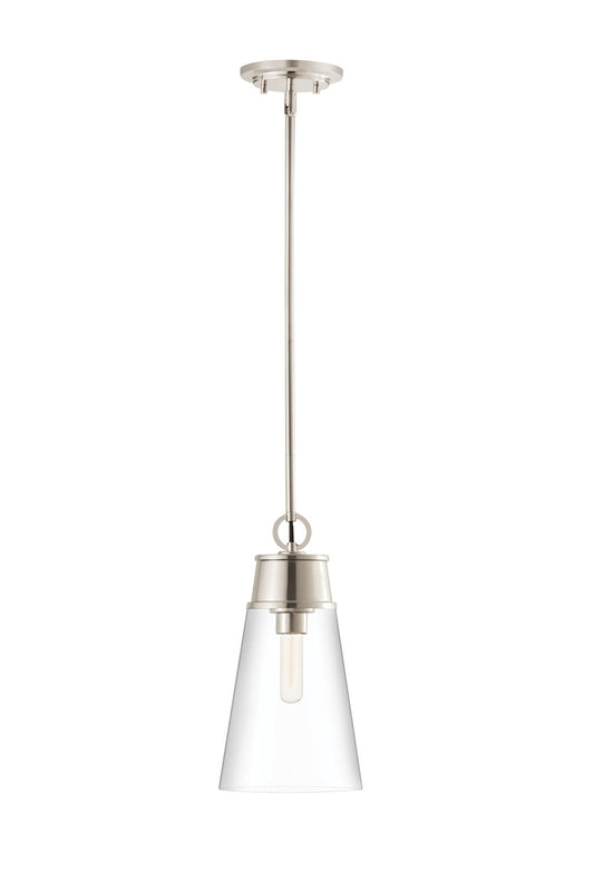 Z-Lite Wentworth 1 Light Pendant in Polished Nickel 2300P8-PN