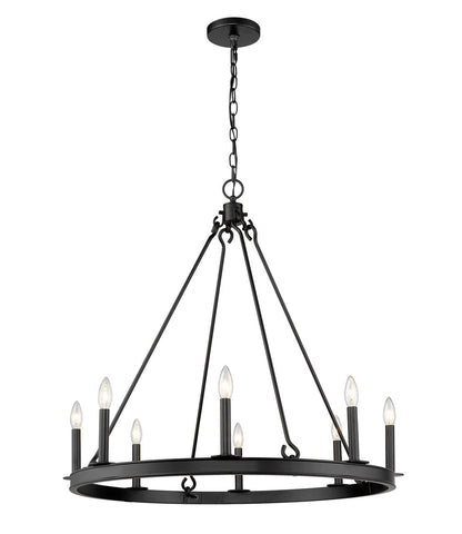 Z-Lite Barclay Chandelier in Matte Black 482R-8MB