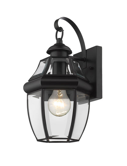 Z-Lite Westover 1 Light Outdoor Wall Light in Black 580S-BK