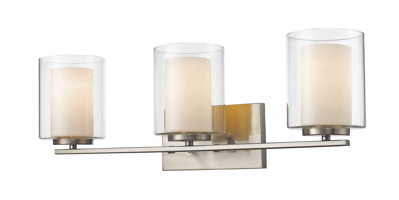 Z-Lite Willow 3 Light Vanity in Brushed Nickel 426-3V-BN