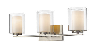 Z-Lite Willow 3 Light Vanity in Brushed Nickel 426-3V-BN