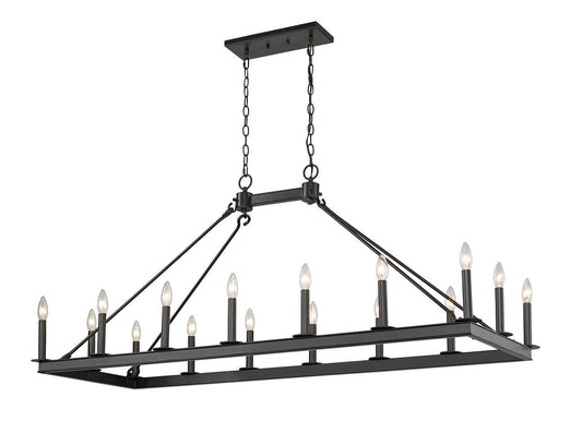 Z-Lite Barclay Chandelier in Matte Black 482-16L-MB