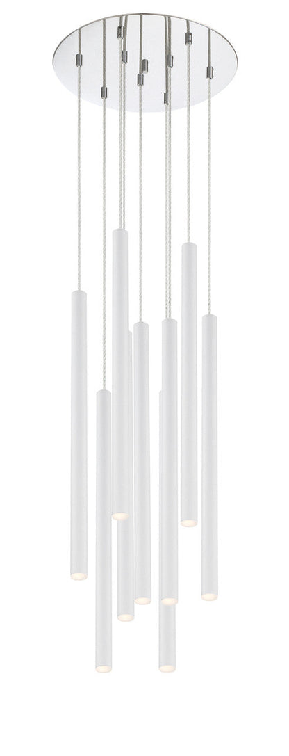 Z-Lite Forest Chandelier in Chrome 917MP24-WH-LED-9RCH