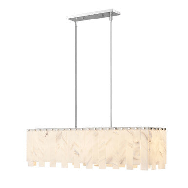 Z-Lite Viviana 5 Light Linear Chandelier in Polished Nickel 345-40L-PN