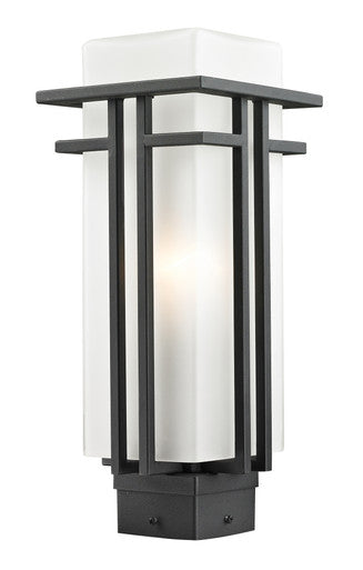 Z-Lite Abbey 1 Light Outdoor Post Mount Fixture in Black 549PHM-BK