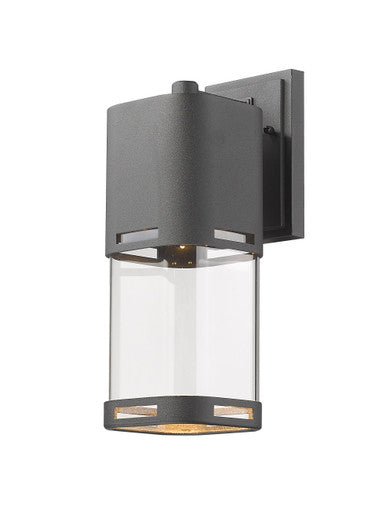 Z-Lite Lestat 1 Light Outdoor Wall Light in Black 562M-BK-LED