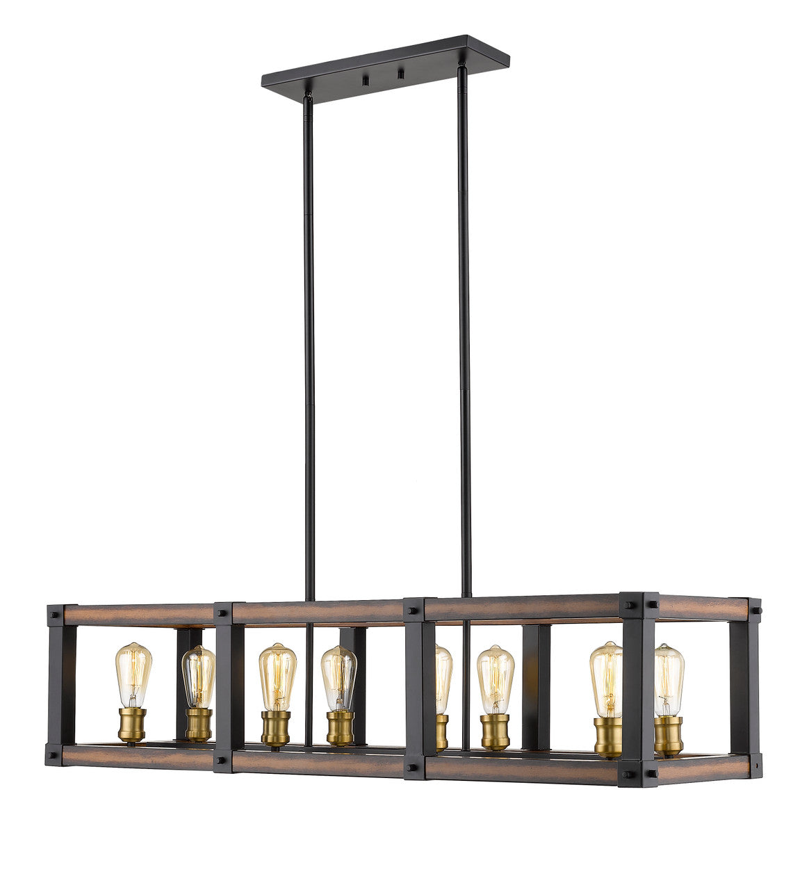 Z-Lite Kirkland Chandelier in Rustic Mahogany 472-8L-RM