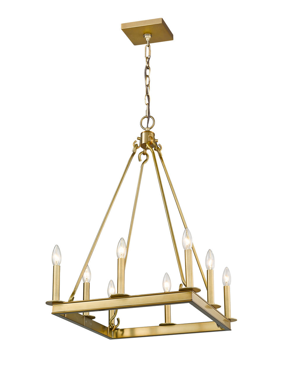 Z-Lite Barclay Chandelier in Olde Brass 482S-8-20OBR