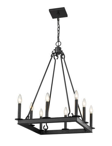 Z-Lite Barclay 8 Light Chandelier in Matte Black 482S-8-20MB