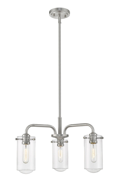 Z-Lite Delaney 3 Light Chandelier in Brushed Nickel 471-3BN