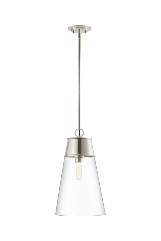 Z-Lite Wentworth 1 Light Pendant in Polished Nickel 2300P12-PN