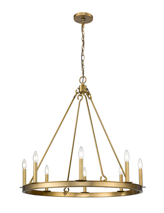 Z-Lite Barclay Chandelier in Olde Brass 482R-8OBR