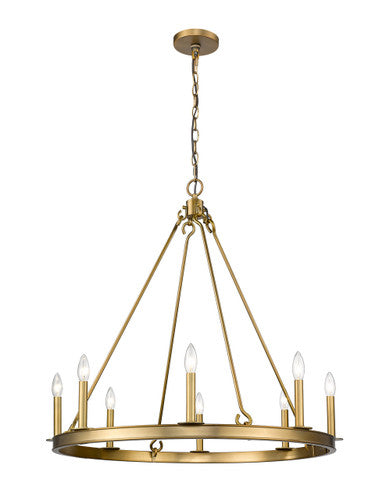 Z-Lite Barclay 8 Light Chandelier in Olde Brass 482R-8OBR