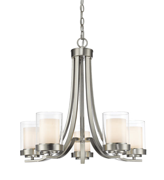 Z-Lite Willow Chandelier in Brushed Nickel 426-5-BN