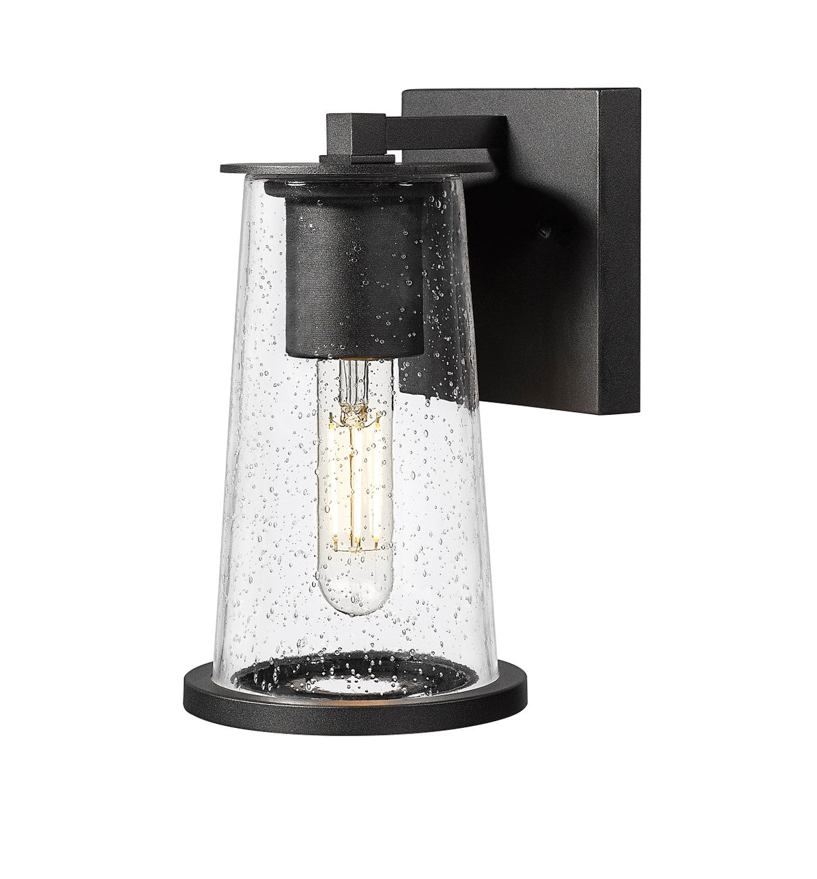 Z-LITE Bar Harbor 1 Light Outdoor Wall Light in Sand Black 5004S-BK