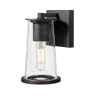 Z-Lite Bar Harbor 1 Light Outdoor Wall Light in Sand Black 5004S-BK