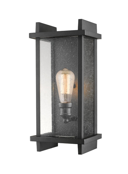 Z-Lite Fallow 1 Light Outdoor Wall Light in Black 565M-BK