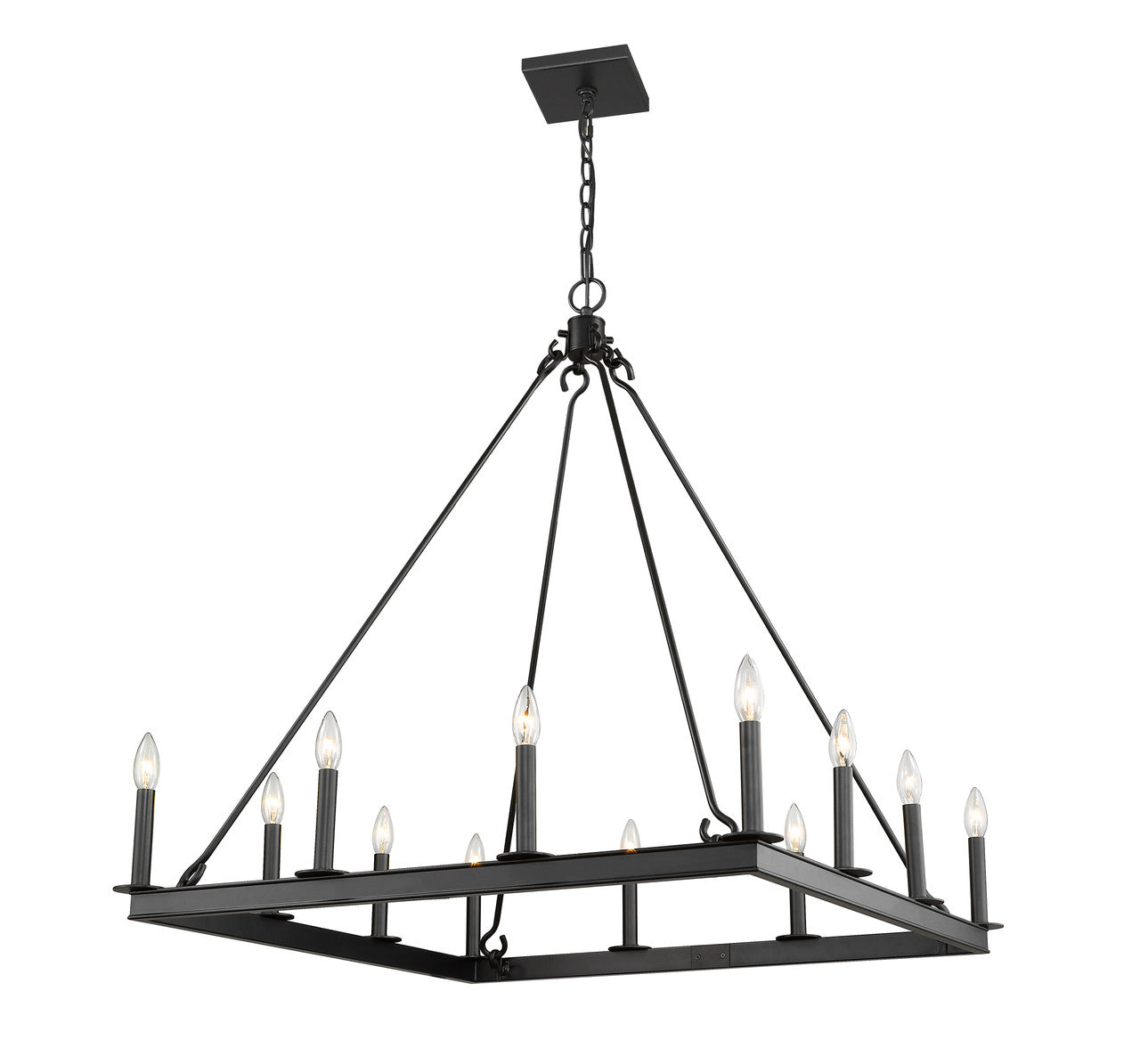 Z-Lite Barclay Chandelier in Matte Black 482S-12MB