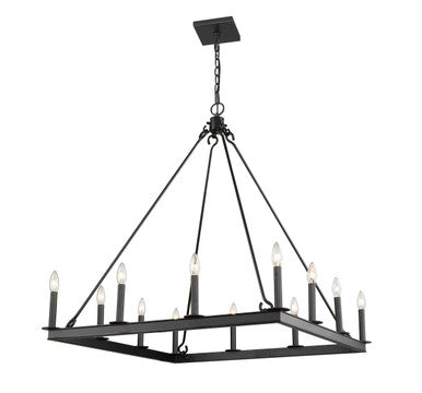 Z-Lite Barclay 12 Light Chandelier in Matte Black 482S-12MB