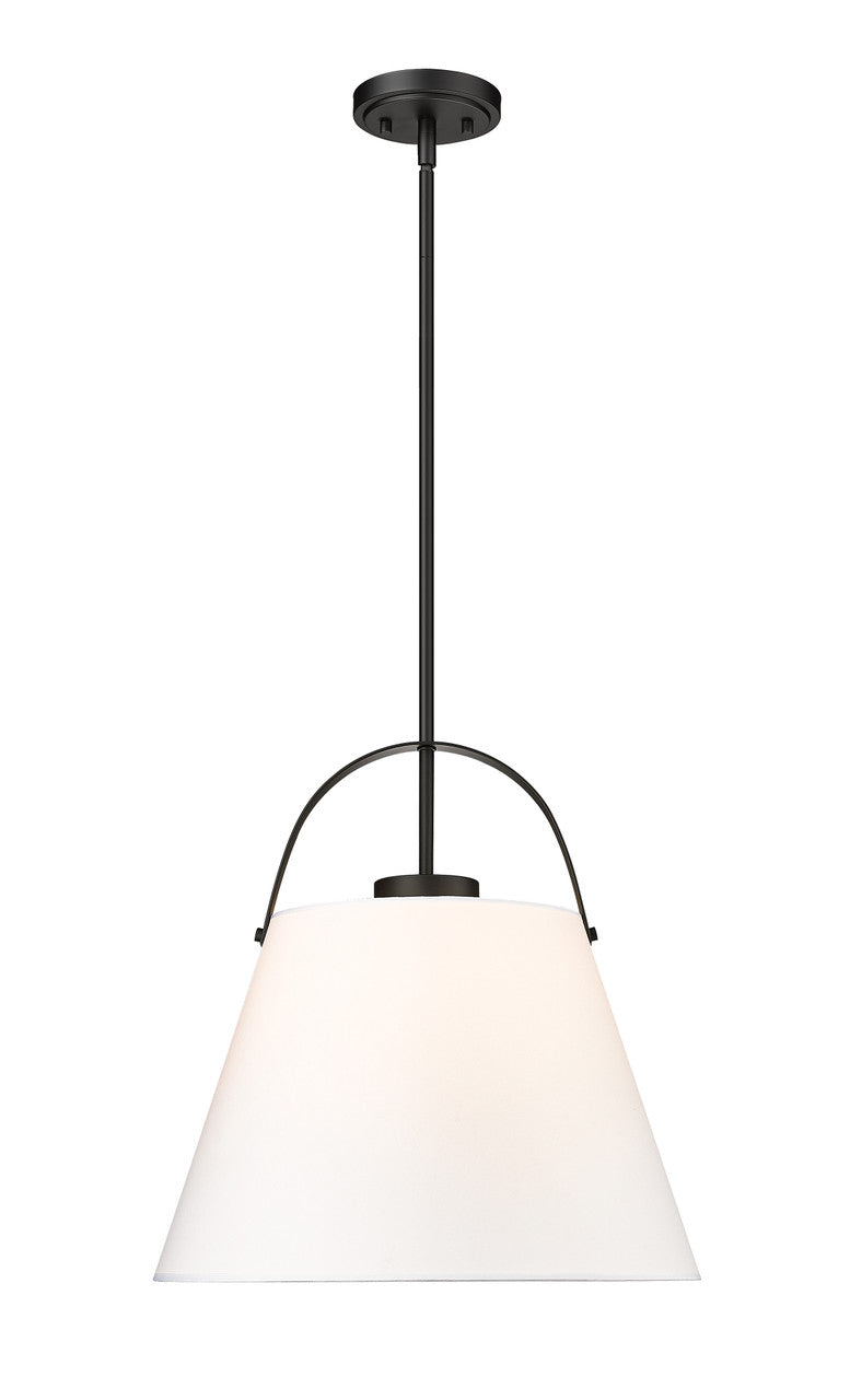 Z-Lite Z-Studio 1 Light Pendant in Matte Black 743P18-MB