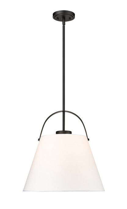 Z-Lite Z-Studio 1 Light Pendant in Matte Black 743P18-MB