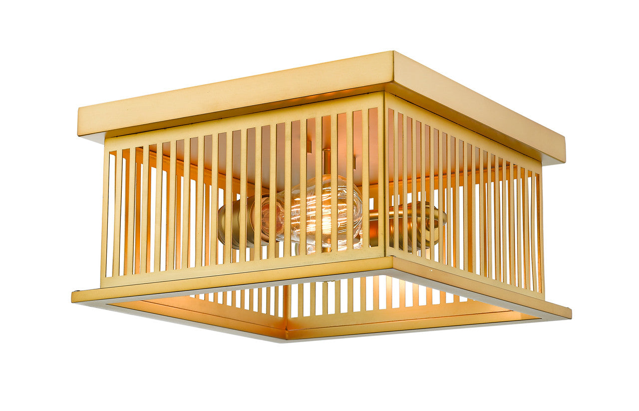 Z-Lite Camellia Flush Mount in Brass 333F2BR