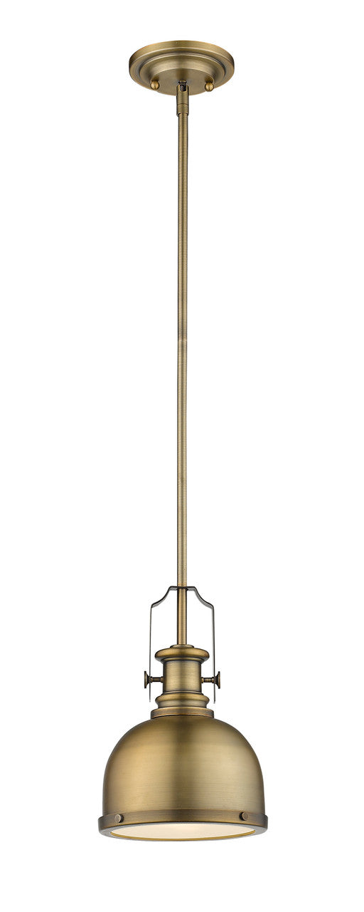 Z-Lite Melange 1 Light Pendant in Heritage Brass 725MP-HBR