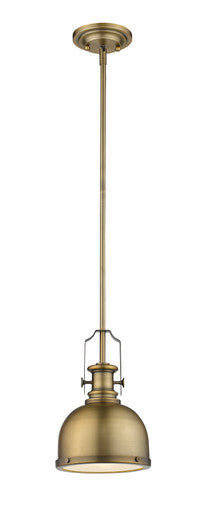 Z-Lite Melange 1 Light Pendant in Heritage Brass 725MP-HBR