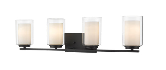 Z-Lite Willow 4 Light Vanity in Matte Black 426-4V-MB