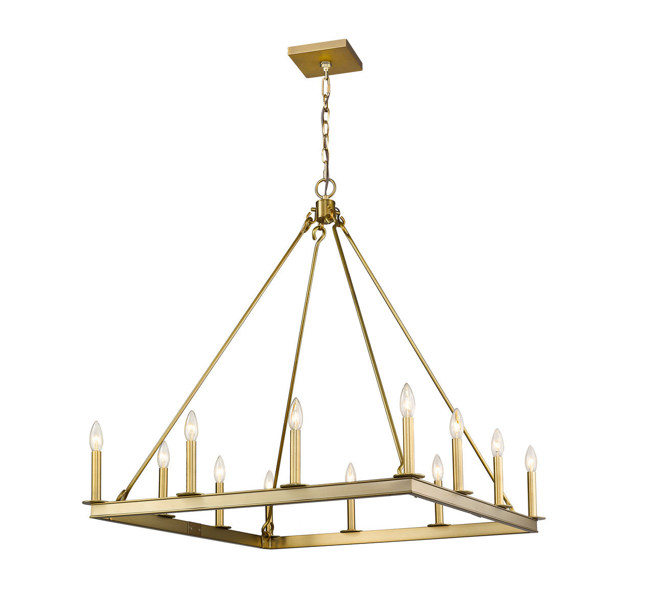 Z-Lite Barclay Chandelier in Olde Brass 482S-12OBR