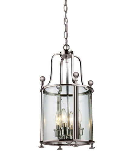 Z-LITE Wyndham 4 Light Pendant in Brushed Nickel 191-4