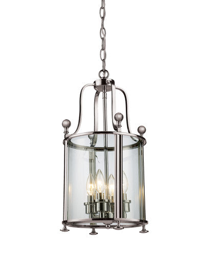 Z-Lite Wyndham 4 Light Pendant in Brushed Nickel 191-4