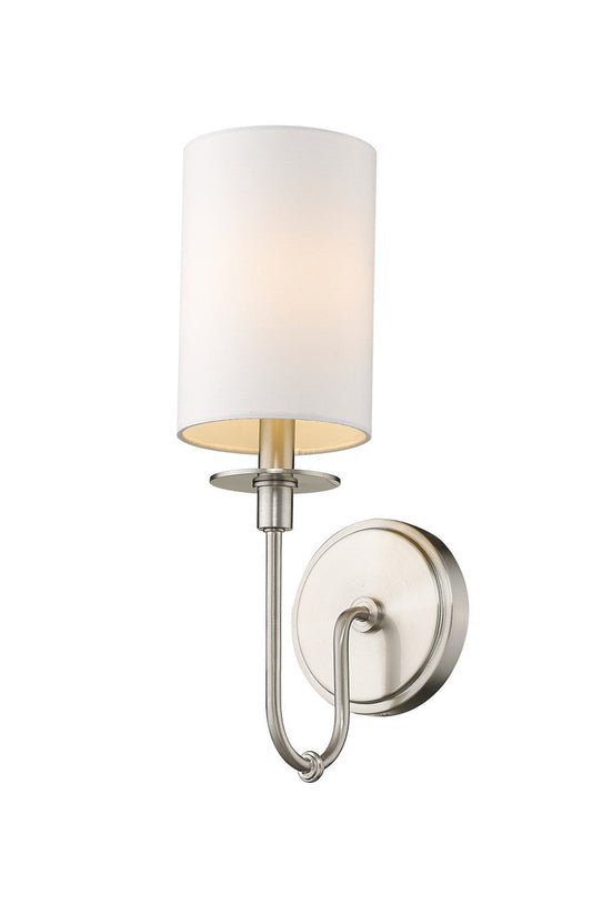 Z-Lite Ella 1 Light Wall Sconce in Brushed Nickel 809-1S-BN