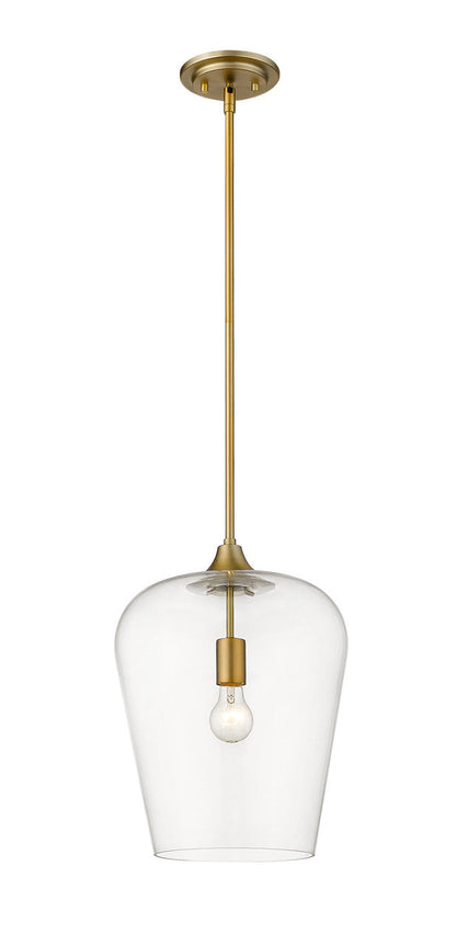 Z-Lite Joliet 1 Light Pendant in Olde Brass 473P12-OBR