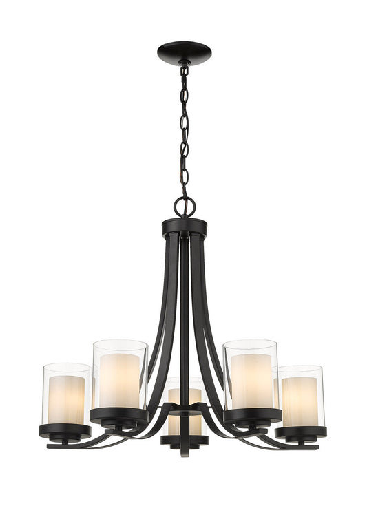 Z-Lite Willow 5 Light Chandelier in Matte Black 426-5-MB