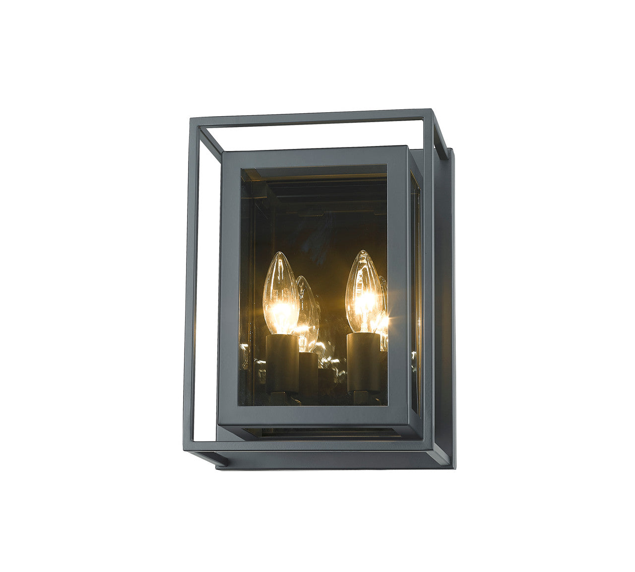 Z-Lite Infinity 2 Light Wall Sconce in Misty Charcoal 802-2S-MC