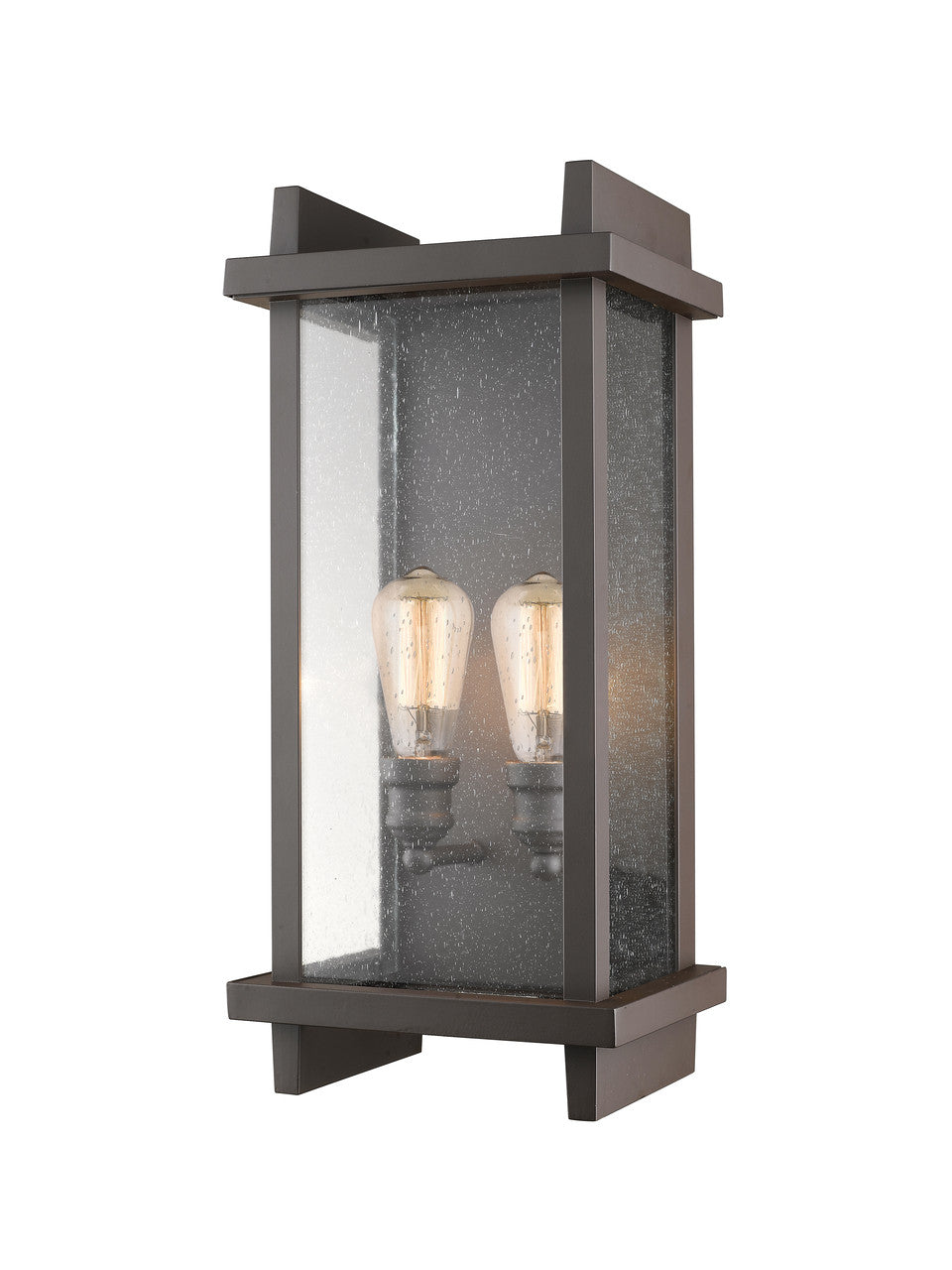 Z-LITE Fallow 2 Light Outdoor Wall Sconce in Deep Bronze 565B-DBZ