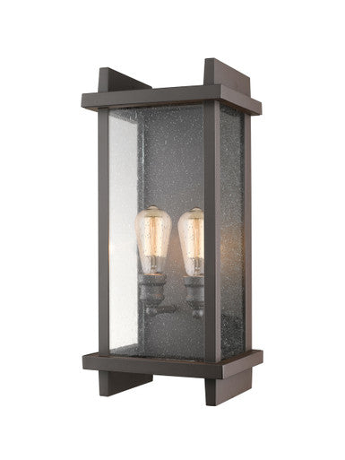 Z-Lite Fallow 2 Light Outdoor Wall Sconce in Deep Bronze 565B-DBZ