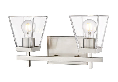 Z-Lite Lauren 2 Light Vanity in Brushed Nickel 819-2V-BN