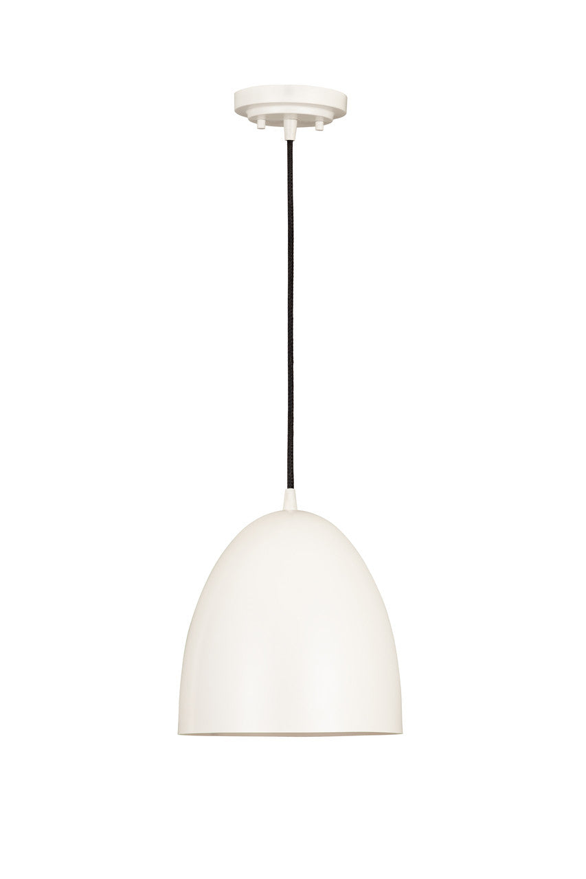 Z-Lite Z-Studio 1 Light Pendant in Satin White 6012P9-SWH