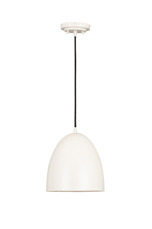 Z-Lite Z-Studio 1 Light Pendant in Satin White 6012P9-SWH