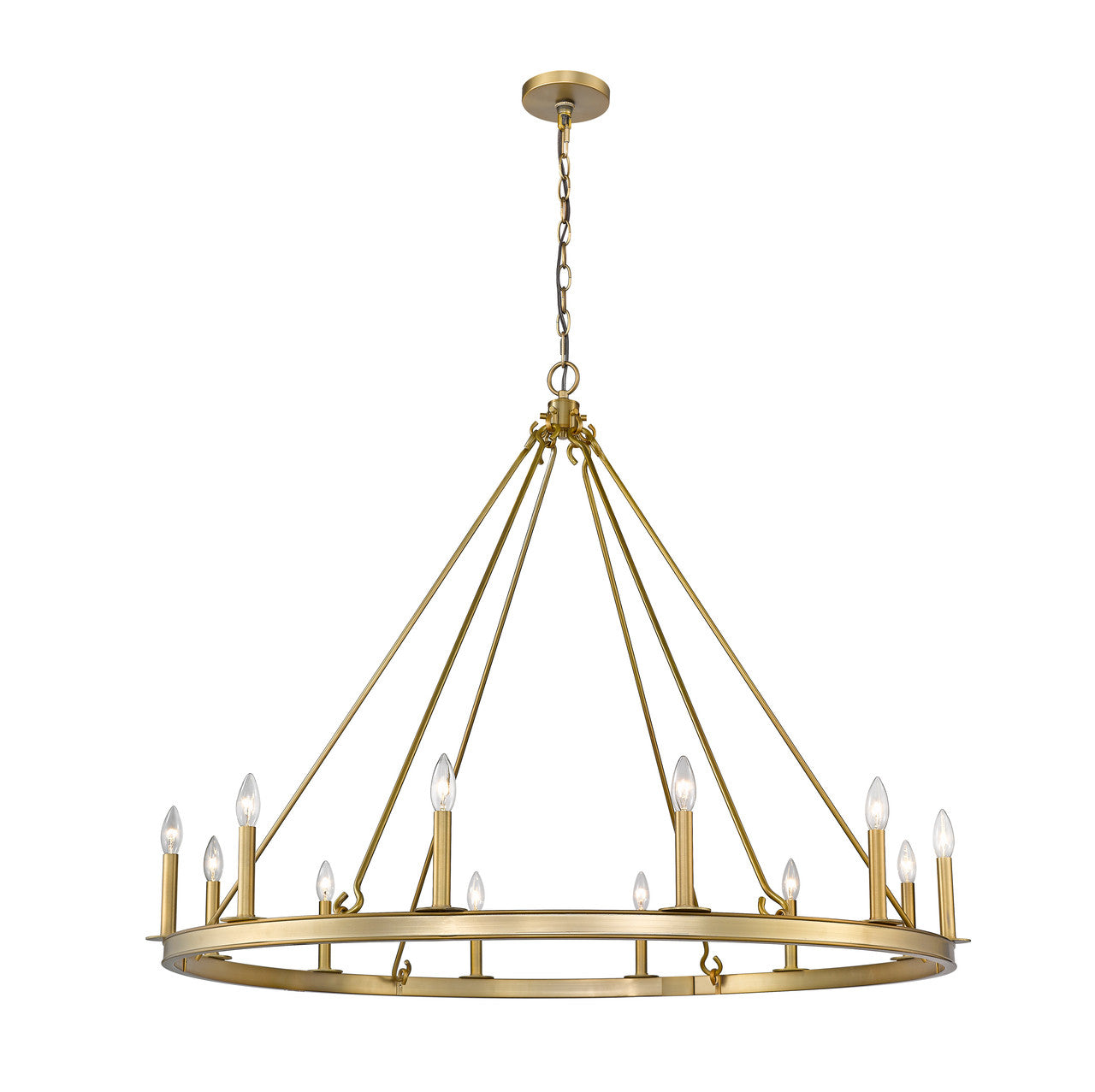 Z-Lite Barclay Chandelier in Olde Brass 482R-12OBR