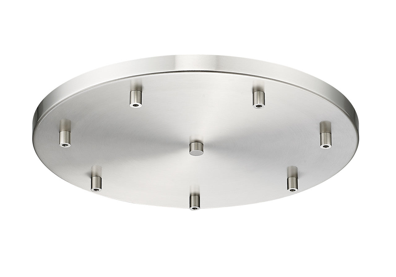 Z-Lite Multi Point Canopy 7 Light Ceiling Plate in Brushed Nickel CP1807R-BN