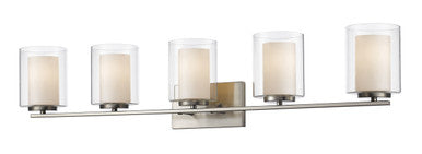 Z-Lite Willow 5 Light Vanity in Brushed Nickel 426-5V-BN