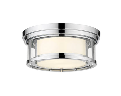 Z-Lite Willow 2 Light Flush Mount in Chrome 426F12-CH