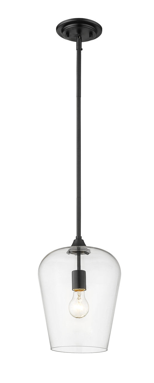 Z-Lite Joliet 1 Light Pendant in Matte Black 473P9-MB