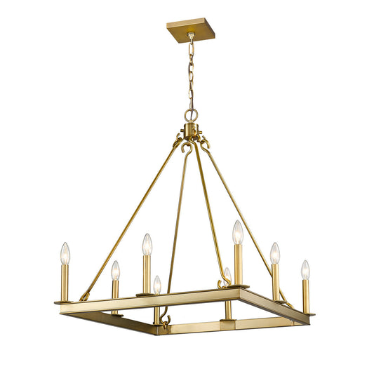 Z-Lite Barclay Chandelier in Olde Brass 482S-8-26OBR