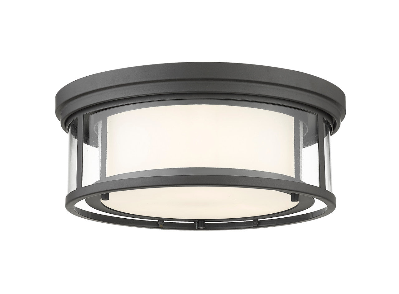 Z-Lite Willow 3 Light Flush Mount in Bronze 426F16-BRZ