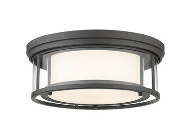 Z-Lite Willow 3 Light Flush Mount in Bronze 426F16-BRZ